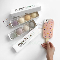 Boîte d'emballage coulissante rose personnalisée pour gâteaux mochi japonais et truffes, avec séparateurs, pour l'emballage de mochi - Vente en gros
