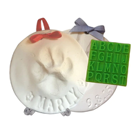 Goedkope Prijs Polymeer Lucht Klei Baby Footprint Kerst Ornament Gepersonaliseerde Pasgeboren Vakantie Aandenken