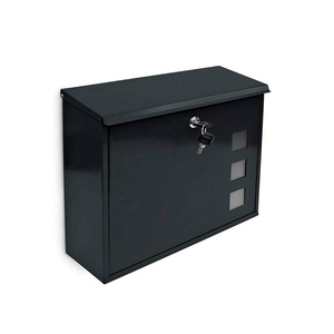 Wholesale Custom Modern Post Box Black Large Combination Locking Wall Mount Mailbox Outdoor