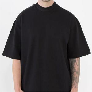 Designer Drop Shoulder Heavy Cotton Tee-Shirts Luxury Round Neck Oversized Men's Summer T-Shirt Streetwear Boxy <b>Plain</b> <b>Tshirt</b> - Product Image 3