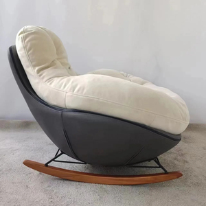 Salon bureau utilisation chaise longue pivotante Vintage en cuir véritable Aviation <span class=keywords><strong>oeuf</strong></span> chaise Style rétro <span class=keywords><strong>fauteuil</strong></span> pivotant inclinable - Product Image 4