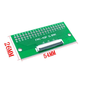 40-Pin 0.5 mét <span class=keywords><strong>Pitch</strong></span> <span class=keywords><strong>FPC</strong></span> ffc Cáp 2.54 mét 1.00 inch <span class=keywords><strong>Pitch</strong></span> SMT Adapter cho thông qua lỗ Dip PCB - Product Image 3