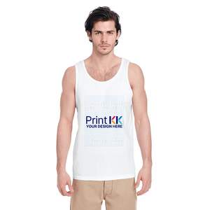 Camiseta sin mangas de algodón ZUNI para hombre con imagen personalizada, camiseta de estilo callejero de talla XL personalizable, capucha transpirable, estampado bordado de Color sólido de punto - Product Image 1