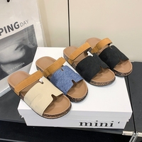 Nouvelle Collection 2026 – Sandales plates décontractées pour femme à bout ouvert, semelle épaisse, légères, couleur unie, tendance mode toutes saisons
