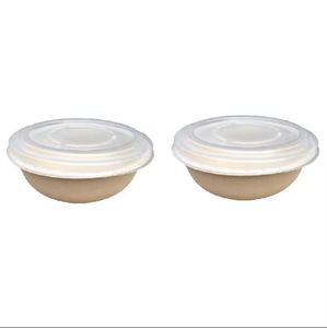 Meilleures ventes SGP bols à salade en papier kraft jetables biodégradables personnalisables avec couvercle gaufré, vente en gros sans taxe pour usage alimentaire - Product Image 5