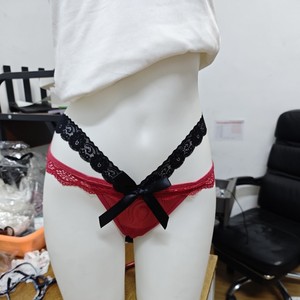 String rouge sexy avec nœud papillon pour femmes, lingerie sexy pour adultes, string séduisant pour femmes. - Product Image 4