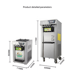 Nouvelle machine commerciale automatique à glace molle 3 saveurs, modèle de comptoir en acier inoxydable 304 pour boulangerie et café - Product Image 3