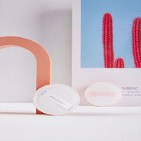 Produits cosmétiques, respectueux de la peau, sans latex, houppette à poudre ultra-douce, facile à utiliser, forme ronde, houppette à poudre en coton doux