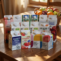 Boîte d'emballage personnalisée en carton pour jus de fruits aseptique, cartons de lait, boîte en carton pour jus avec impression, carton à couvercle supérieur