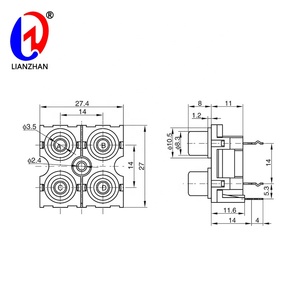 Presa incavo a 4 Pin <span class=keywords><strong>Jack</strong></span> femmina Audio Video con montaggio pannello AV connettore <span class=keywords><strong>Jack</strong></span> PCB montaggio pannello <span class=keywords><strong>Jack</strong></span> inca <span class=keywords><strong>Jack</strong></span> - Product Image 4