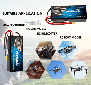 11.1V 3S x-maxx arrma vi phạm tương thích 9500mAh trạng thái rắn Pin gói 100c deans nối mềm trường hợp kim loại tấm RC CE - Product Image 6