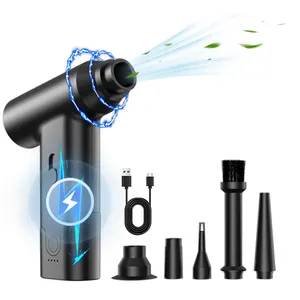 Cordless compressed electric turbo jet air duster mini 110000RPM Computer keyboard cleaning air duster blower gun vacuum