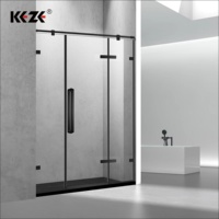 Certifié CE Accueil Hôtel Utiliser 8mm Verre Trempé Quadrant Douche Clôture Pliant Conception Plateau En Pierre Artificielle Cadre En Aluminium