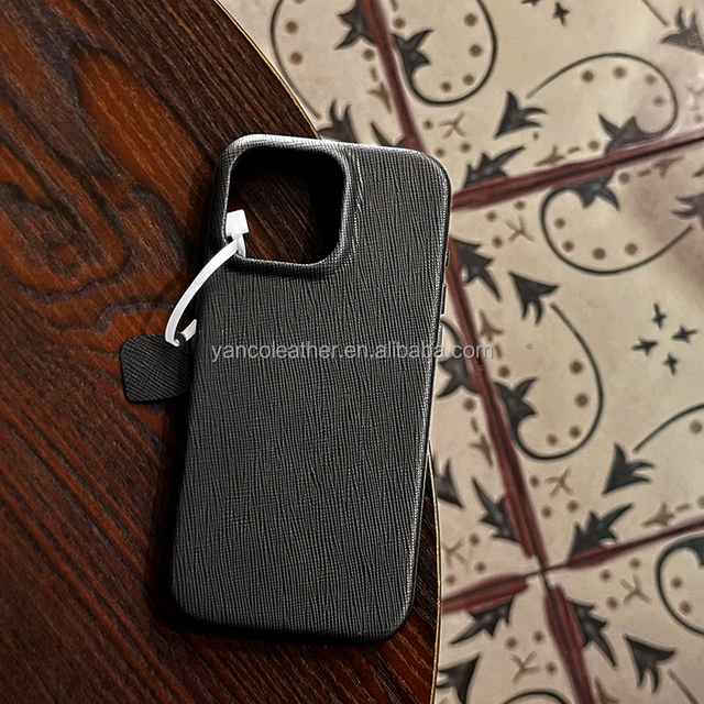 Mobile Phone Accessories Cross Pattern Leather Phone case Custom Mobile Phone Cases Genuine Leather