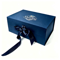 Boîte en carton rigide pliable magnétique, boîte cadeau en carton rigide pliable avec logo personnalisé pour vêtements de mode
