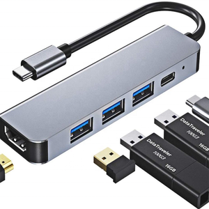 <strong>USB</strong> <strong>C</strong> PD <strong>Type</strong>-<strong>C</strong> Multifunction Hub Adapter with 4K for <strong>HDMI</strong> 5 PORTS 3.0 Interface Stock Product - Product Image 6