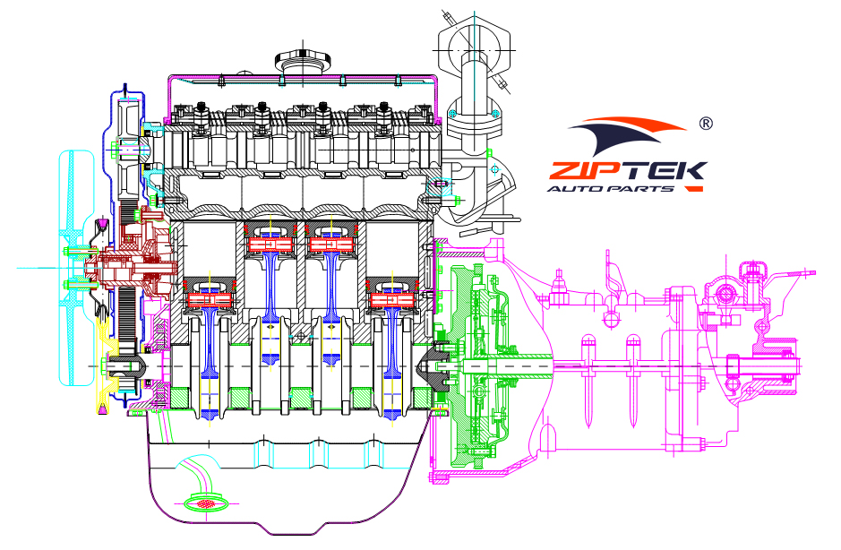 Ziptek Brand New Sale 0.8L SQR372 Gasoline Engine Assembly