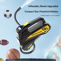 Compresseur d'air portable pour voiture avec écran LED numérique, gonfleur de pneus électrique intelligent éclairé, en alliage et ABS, recharge USB