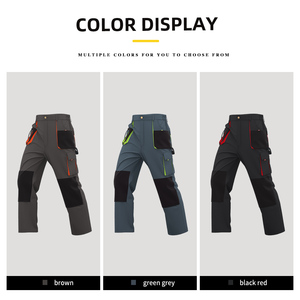 Pantaloni da lavoro per escursioni all'aperto Multi tasche in poliestere abbigliamento da lavoro resistente all'usura pantaloni da lavoro con Logo Cargo - Product Image 3