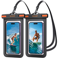 Étui étanche pour téléphone Lamicall PRAB02 IPX8, grande taille 7,5 pouces, sac étanche, support sous-marin pour smartphone, natation, plage, piscine
