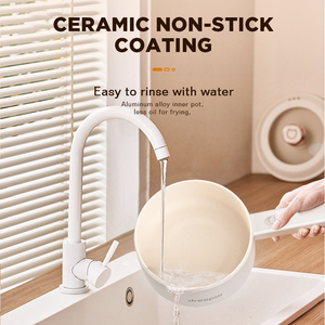 Olla Eléctrica Portátil Dreepor, Olla Pequeña para el Hogar, Antiadherente, para Cocinar Arroz y Fideos, para Uso en Dormitorios, <span class=keywords><strong>Mini</strong></span> Olla Eléctrica - Product Image 5