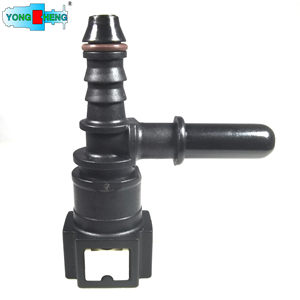 Auto <strong>Parts</strong> B14 <strong>7</strong>.89mm T Shape <strong>3</strong> <strong>Ways</strong> 2 Button QC Connector SAE 5/16 Fuel Liquid Quick Connector for PA Tube 8X1 - Product Image 1