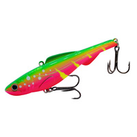 90mm 26g Winter Eis VIB Vibration Crank bait Sinking Fishing Lure Künstlicher Rattlin Isca Drillings haken Harter Köder
