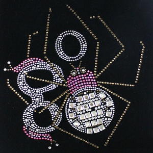 High Heel Rhinestone Iron on Transfer Crystal Orange Butterfly Motif for T-Shirt <strong>Hoodie</strong> Women Fashion Diy Wholesale - Product Image 3