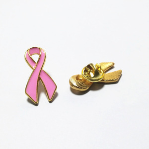 Nhận thức ung thư vú hồng ruy băng kim loại huy hiệu mềm men mạ vàng xanh xanh đen đỏ vàng ruy băng ve áo Pin - Product Image 6