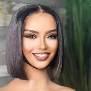 Promotion Perruque <span class=keywords><strong>Bob</strong></span> Grade 12A Pas Chère en Cheveux Humains Bruts, Perruques Lace Front Double Drawn 100% Cheveux Humains <span class=keywords><strong>pour</strong></span> Femmes Noires - Product Image 5