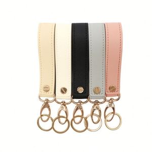 Wholesale Pu Special Texture Rectangular Keychain Concise Style Pendant Waterproof Leather <b>Bag</b> <b>Charms</b> - Product Image 5
