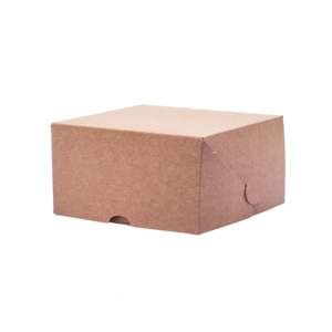 Scatola da dessert quadrata kraft marrone monoporzione 13 cm x 26 cm x 10 cm - Product Image 1