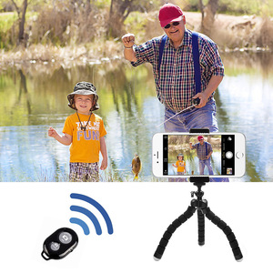 Flexible Tripod <b>For</b> Mobile <b>Phone</b> With <b>Phone</b> Holder And Remote <b>Control</b> Portable Travel Tripod <b>For</b> Camera And Projector - Product Image 2