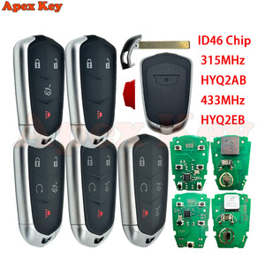 กุญแจรีโมทรถยนต์อัจฉริยะ 315/433MHz 3/4/5 ปุ่ม สำหรับ Cadillac ATX ATS CTS SRX XTS CT6 ATSL XT5 Escalade ปี 2014 2015 2016 2017 - Product Image 1