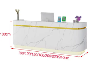 Mobiliario de oficina moderno personalizado salón de belleza mostrador de recepción pequeño mostrador de recepción - Product Image 6