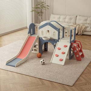 สไลเดอร์เด็กในร่มแข็งแรงทนทานพร้อมชิงช้าสำหรับเด็กอายุ 1-6 ปี ปรับแต่งได้ตามต้องการ - Product Image 2