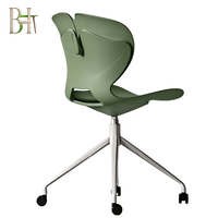 Best-seller de l'industrie, chaise pivotante ergonomique en PP de qualité supérieure avec roulettes pour bureau, cantine
