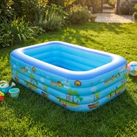 Piscine rectangulaire gonflable en PVC épaissi et durable NOVA pour l'été, vente en gros d'usine, pour la famille