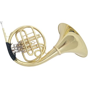 Trompa Francesa de Una Fila con Tono Bb, Tipo Dividido, Lacado Dorado, 3 Válvulas, Instrumento Profesional de Latón, Venta Directa de Fábrica al Por Mayor - Product Image 1