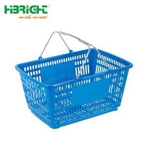 Panier de grande capacité durable en plastique panier de supermarché de taille de logo de couleur personnalisée - Product Image 2