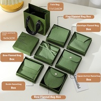 Coffret à bijoux de luxe Becan vert avec couvercle et base en papier, boîte élégante à tiroir pour bagues et bracelets, emballage de bijoux