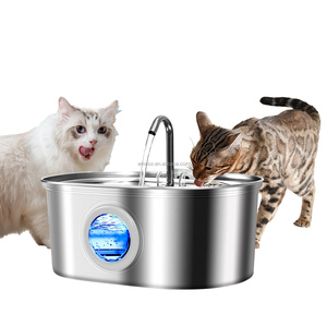Top Seller 3.2 L <strong>Water</strong> Dispenser <strong>Stainless</strong> <strong>Steel</strong> Pet <strong>Water</strong> Bowl Smart <strong>Cat</strong> <strong>Fountain</strong> Runway Style Automatic <strong>Water</strong> Drinking Spring - Product Image 1