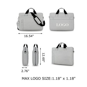 Unisex Waterproof <b>Computer</b> <b>Bag</b> Laptop Briefcase with Strap for Travel for Men and Women Zipper Closure - Product Image 3