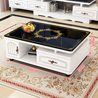 Ensemble de meubles de salon modernes de haute qualité, meuble TV et table basse pour salon et bureau à domicile avec grand rangement extensible