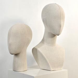 Mannequin tête en plastique adulte avec insertion non-broche pour chapeau écharpe perruque affichage accessoires de magasin - Product Image 1