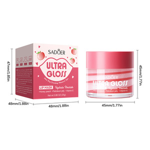 Masque pour les lèvres <span class=keywords><strong>ultra</strong></span> brillant à la pêche et au miel, hydratant et anti-gerçures, <span class=keywords><strong>baume</strong></span> à lèvres double couleur 25g, produits de soin de la peau en gros - Product Image 5