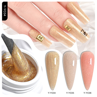 Deroi Gel Constructeur Thixotrope à Paillettes Fines, Faible Viscosité, Empêche le Débordement du Gel, Thixo-Gel Constructeur pour Extension d'Ongles