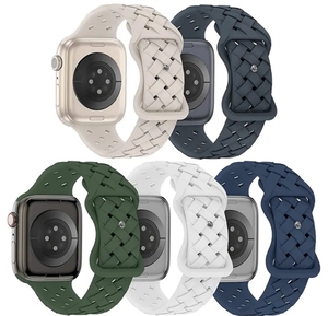 แถบยางซิลิโคนทอสำหรับ <span class=keywords><strong>Apple</strong></span> <span class=keywords><strong>Watch</strong></span> 8/<span class=keywords><strong>7</strong></span>/6/5/4/3/2/1สายกีฬาสำรองสำหรับ45/42/44/46มม. - Product Image 1