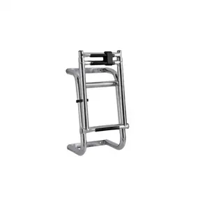 Stainless Steel 316 Marine Grade Folding Boat Ladders 3 steps + 1 Bracket length 35.5 inch width 7.3 inch with handrails