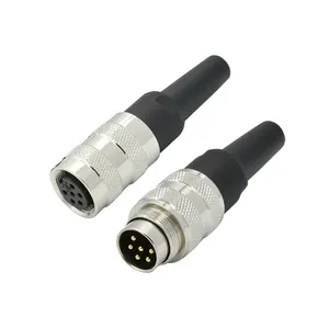 6Pin M16 Connector Waterdichte Elektrische Nylon PA66 Kabel Docking Male Plug Mini Din Aisg